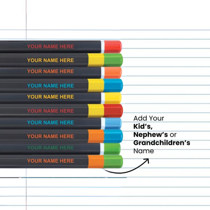 Customized Pencil With Name For Kids Set (20 Pcs) - Name Engraved, Ideal Gift For Kids Birthday And Return Gifts (2), Multicolor NCGIFTS