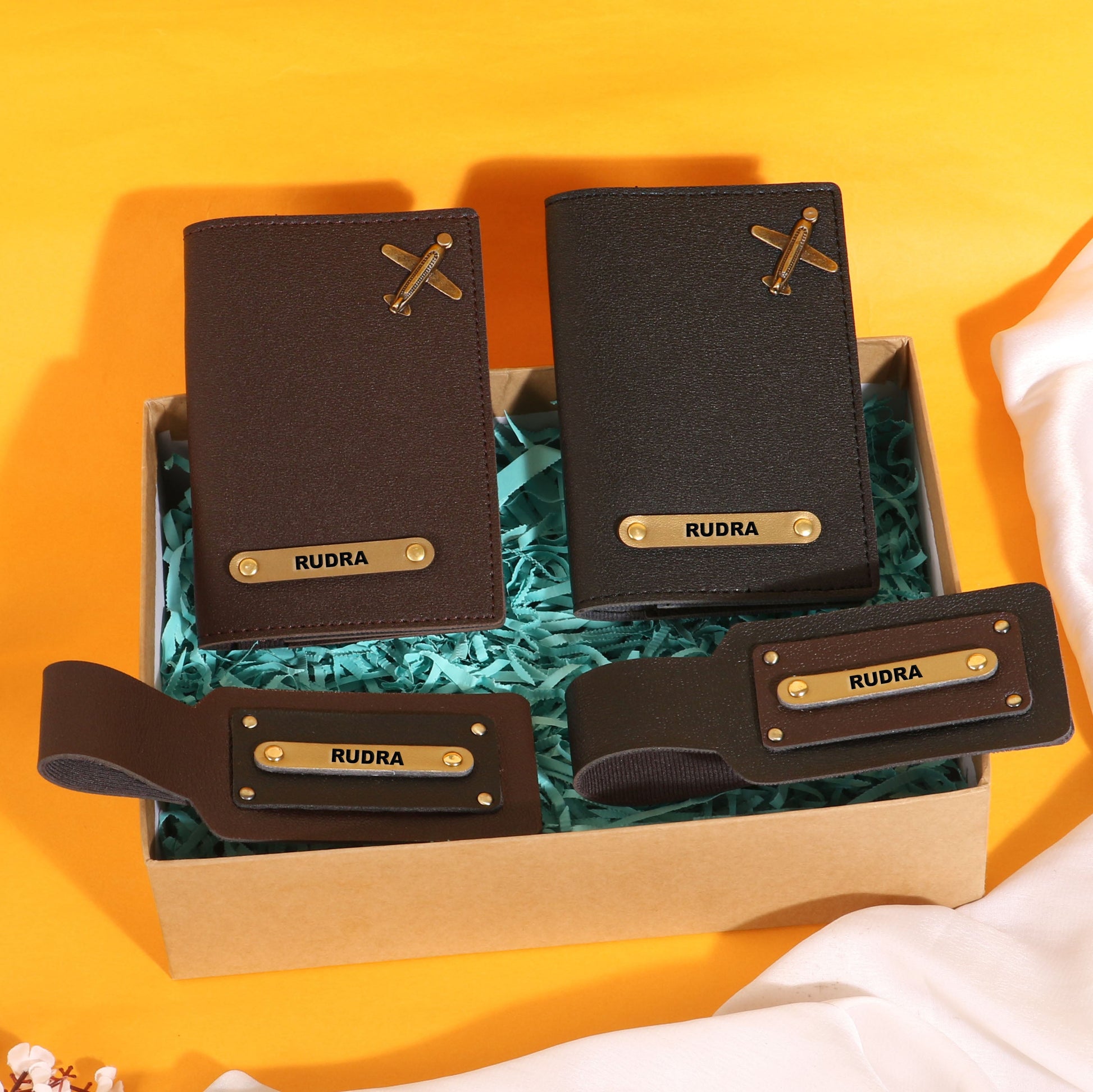 couples passport covers and couples bagtags hamper My Store NC Gifts