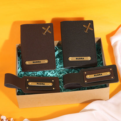 couples passport covers and couples bagtags hamper My Store NC Gifts