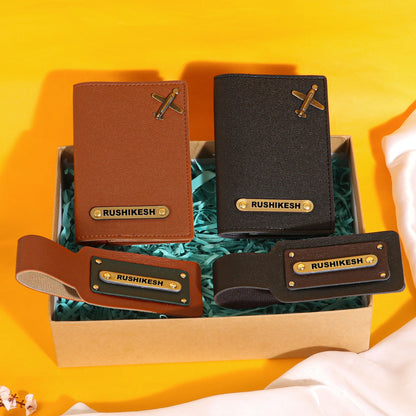 couples passport covers and couples bagtags hamper My Store NC Gifts