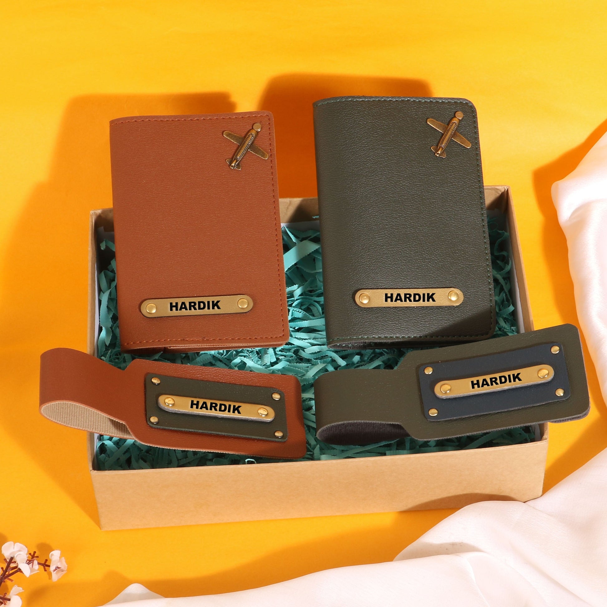 couples passport covers and couples bagtags hamper My Store NC Gifts