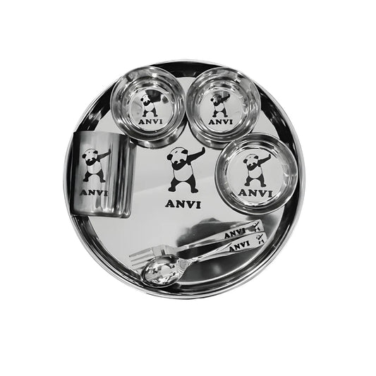 Customized Round Plate Set With Extra Katori My Store NC Gifts