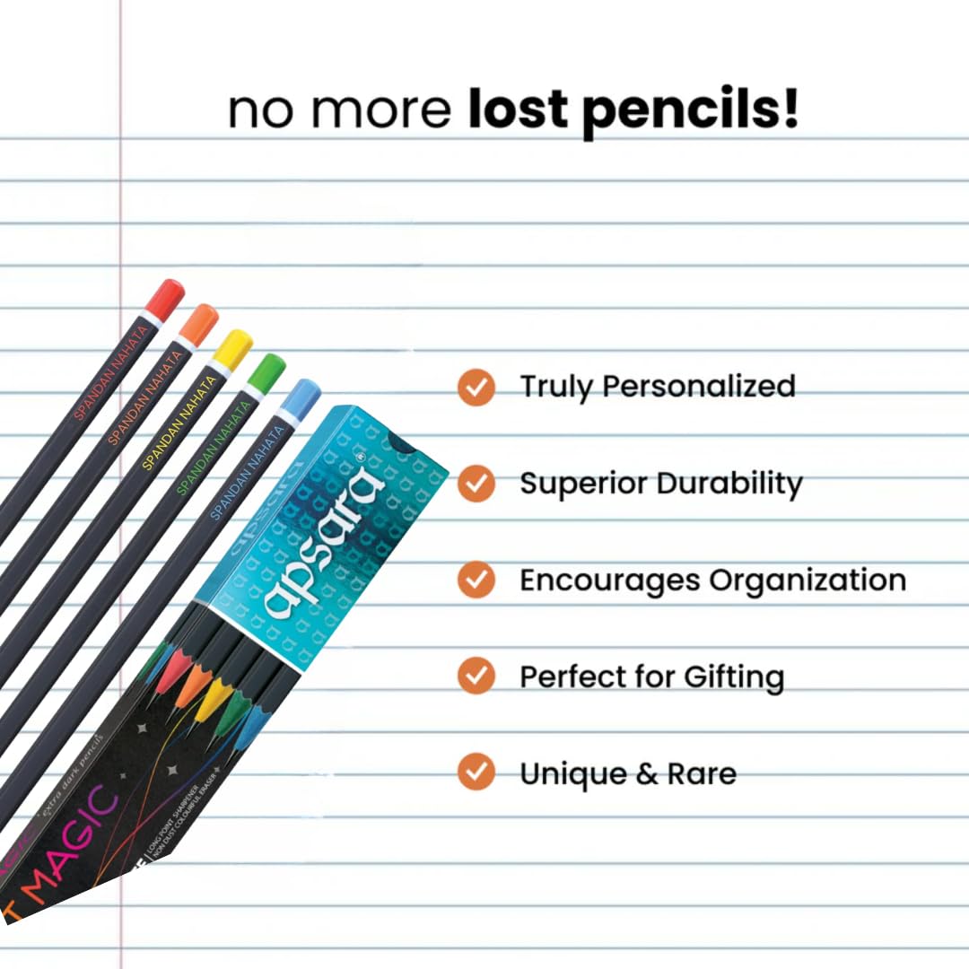 Customized Pencil With Name For Kids Set (20 Pcs) - Name Engraved, Ideal Gift For Kids Birthday And Return Gifts (2), Multicolor NCGIFTS